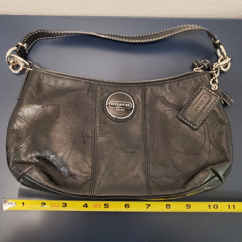 COACH handbag- black patent leather. Great used condition